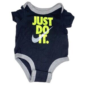 Nike Black Baby Boy Short Sleeve Bodysuit Size 3M 3 Months